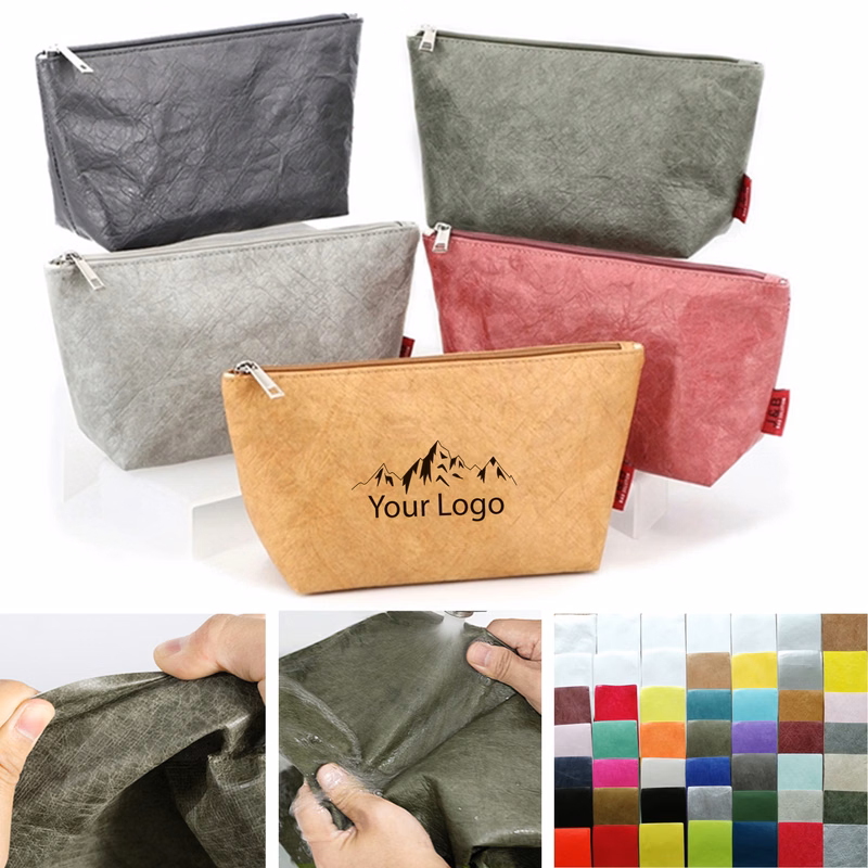 Reusable Dupont Paper Toiletry Bag Zipper Organizer
