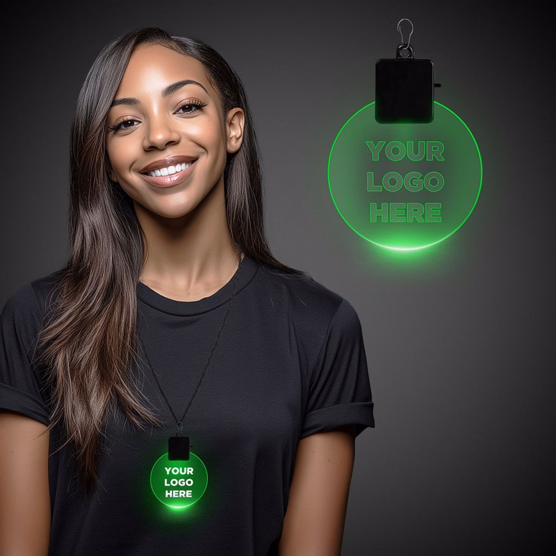 Jade Green 2 1/2" Light-Up LED Glow Medallion(Laser Engraved)