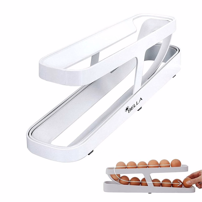 Plastic Auto Rolling Refrigerator Egg Dispenser Holder