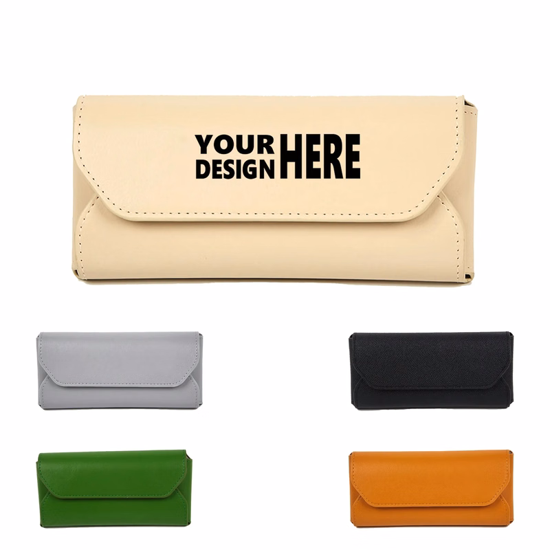 Classic Solid Color PU Sunglasses Case