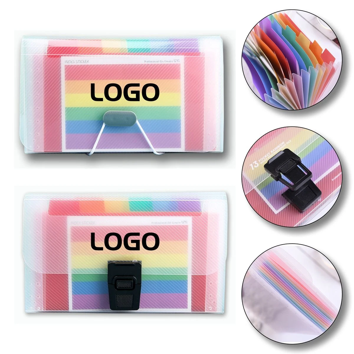 Compact PP Accordion Document Wallet with Buckle Closure 1