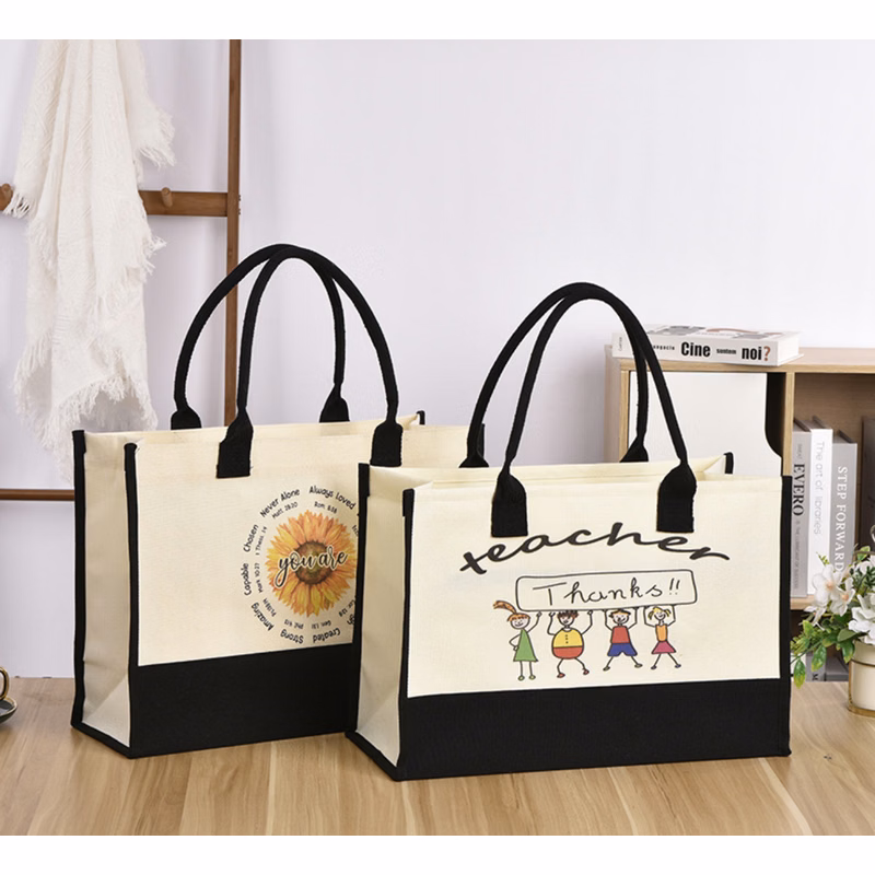 Natural Canvas or Jute Tote