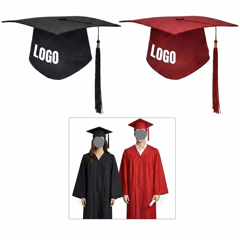 Customizable 9 in Cotton Graduation Cap with Tassel