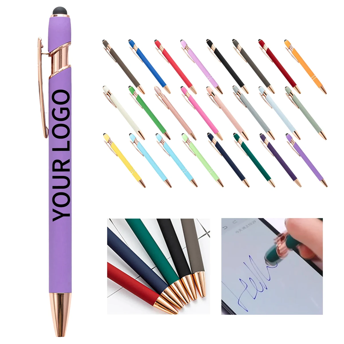 Aluminum Stylus Pen with Dual Use for Writing and Touch 1