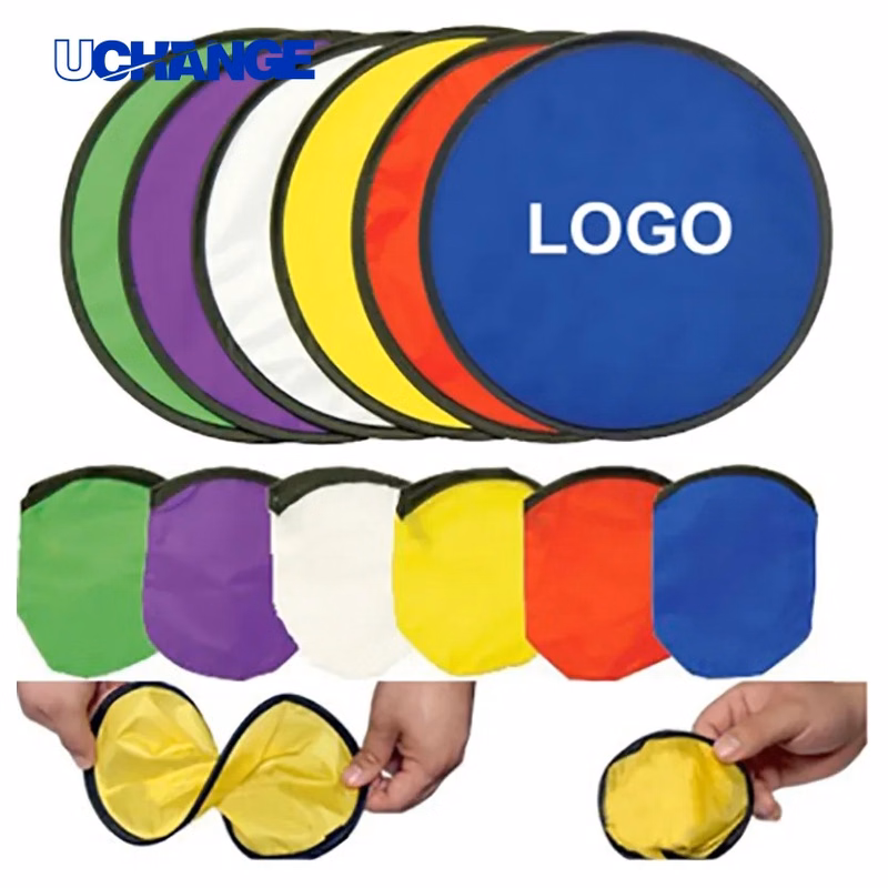 Folding Flyer Disc with Pouch Portable Outdoor Game for Parks & Events