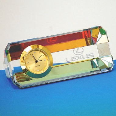 RECTANGLE  CRYSTAL  CLOCK
