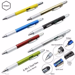 Plastic Barrel 6 In 1 Tool Pen