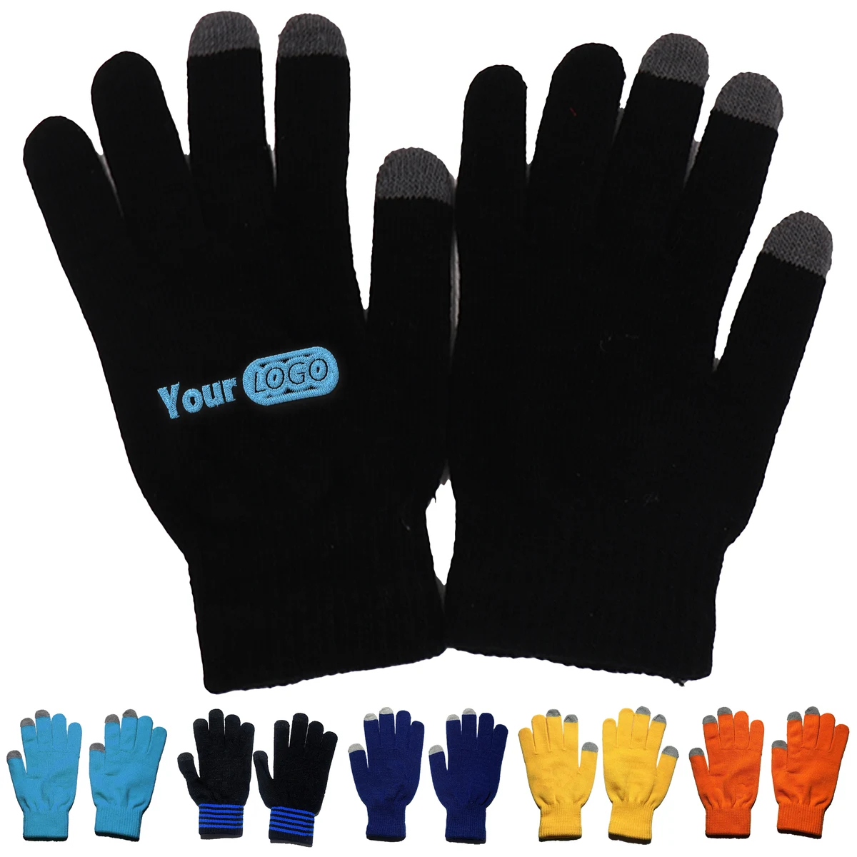 Acrylic Warm Knit Touchscreen Gloves 1