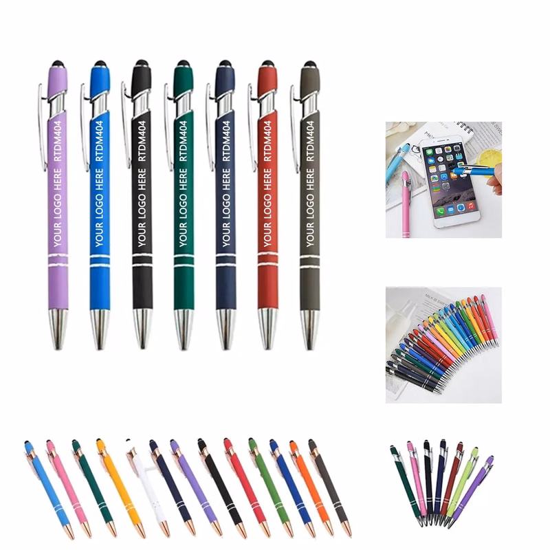 Aluminum Ballpoint Pens with Screens Touch Stylus Tips