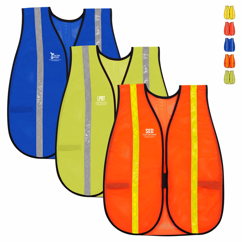 Polyester Mesh With Reflective Strip Safety Vest