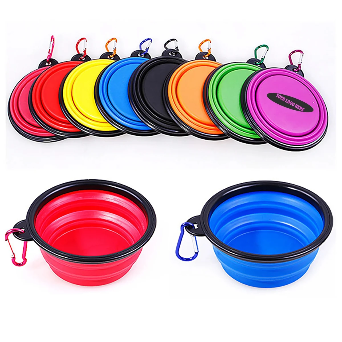 Collapsible Dog Bowl W/ Carabiner 1