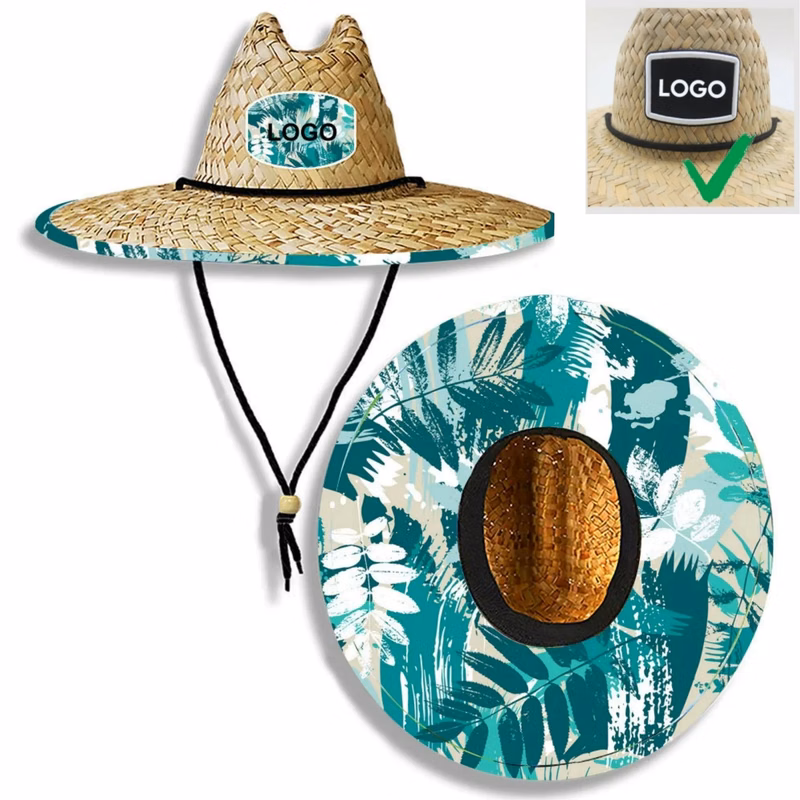 Double Straw Woven Lifesaving Beach Hat