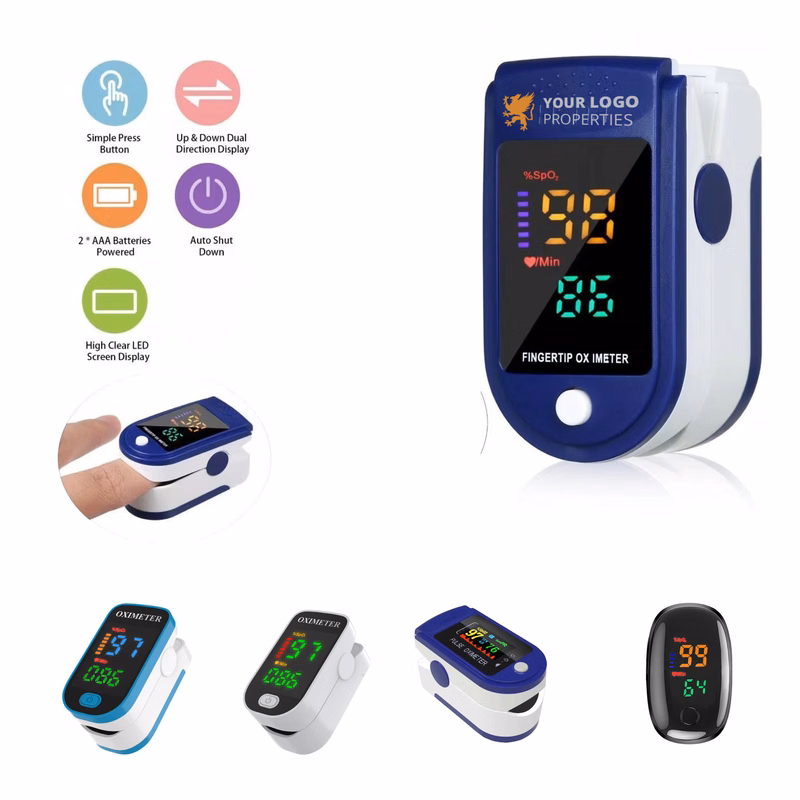 MOQ 50 Portable Oxygen Monitor Fingertip Pulse Oximeter for Home and Sports