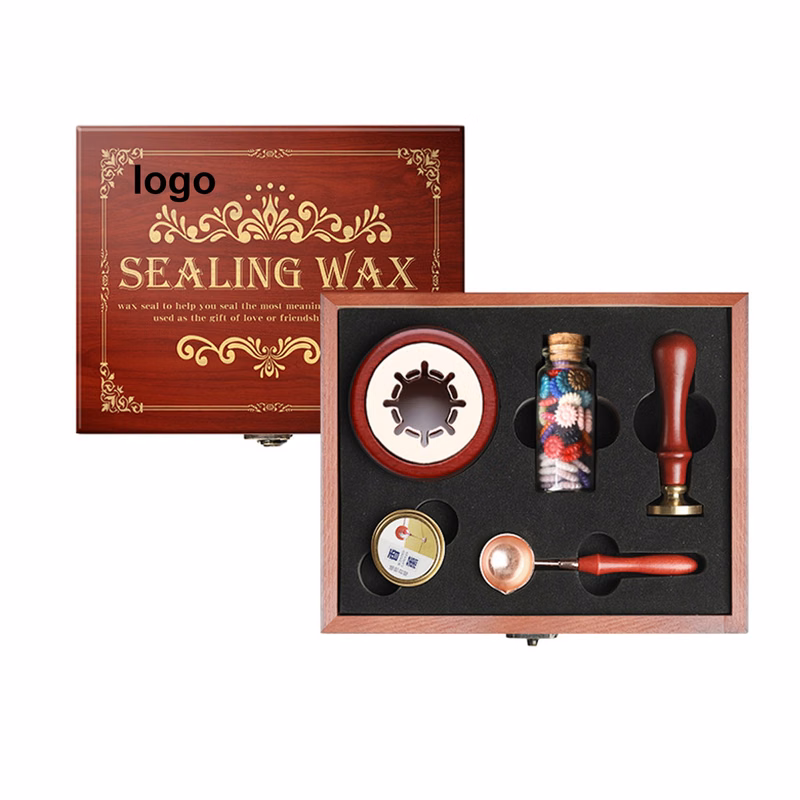 Luxury Wax Seal Wood Box Gift Set (direct import)