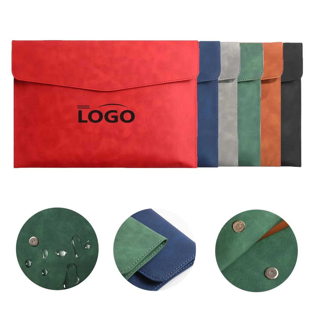 Premium Durable Magnetic Snap Waterproof PU File Folder 1
