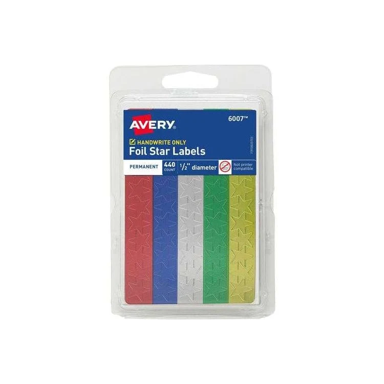 Assorted Foil Star Stickers - .5" 1