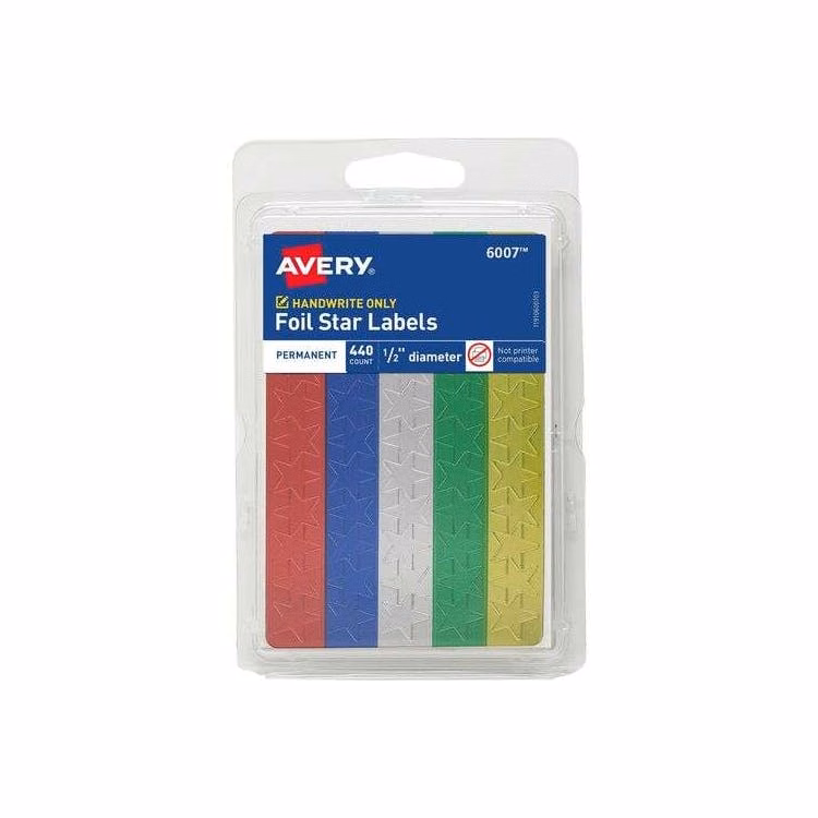 Assorted Foil Star Stickers - .5"