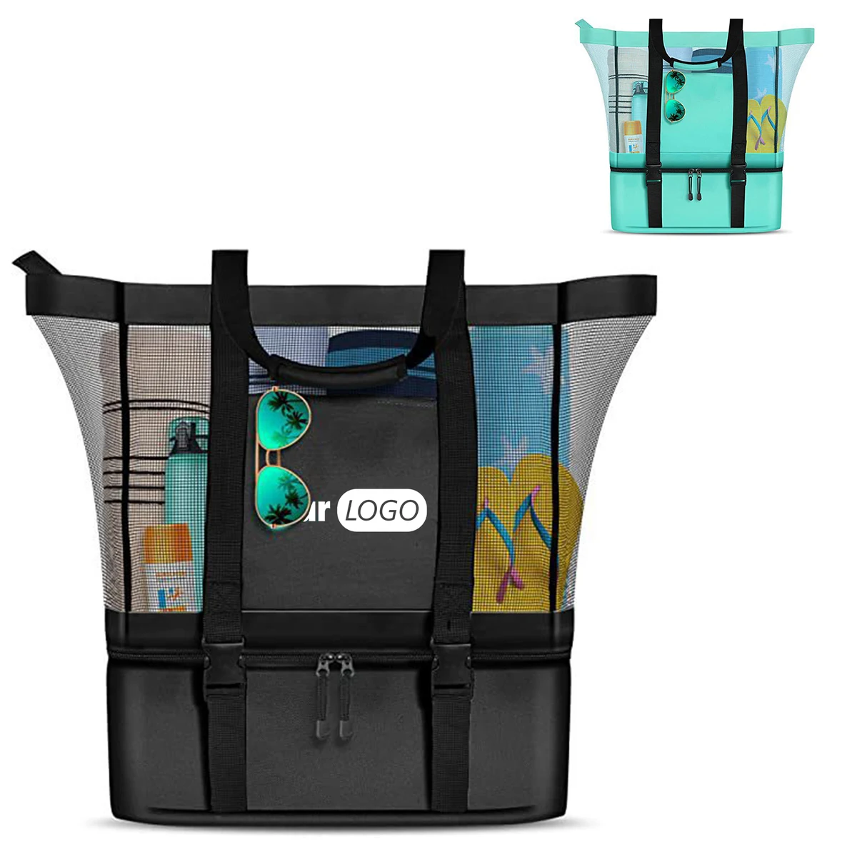 pu nylon Mesh Beach Tote Bag 1