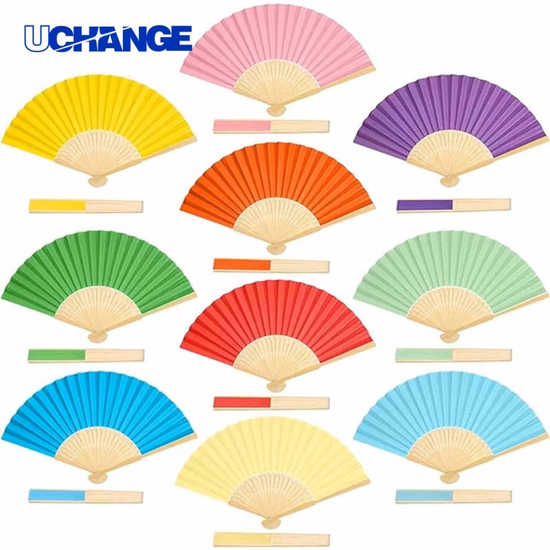 Bamboo Paper Folding Hand Fan Tool