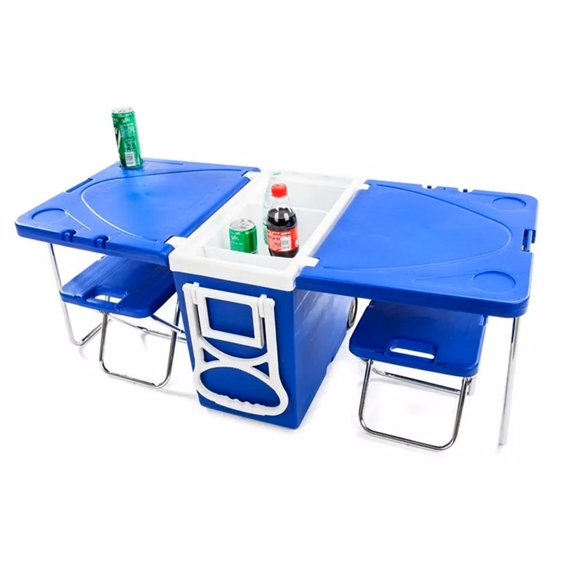 Portable Car Camping Ice Box Cooler Picnic Table
