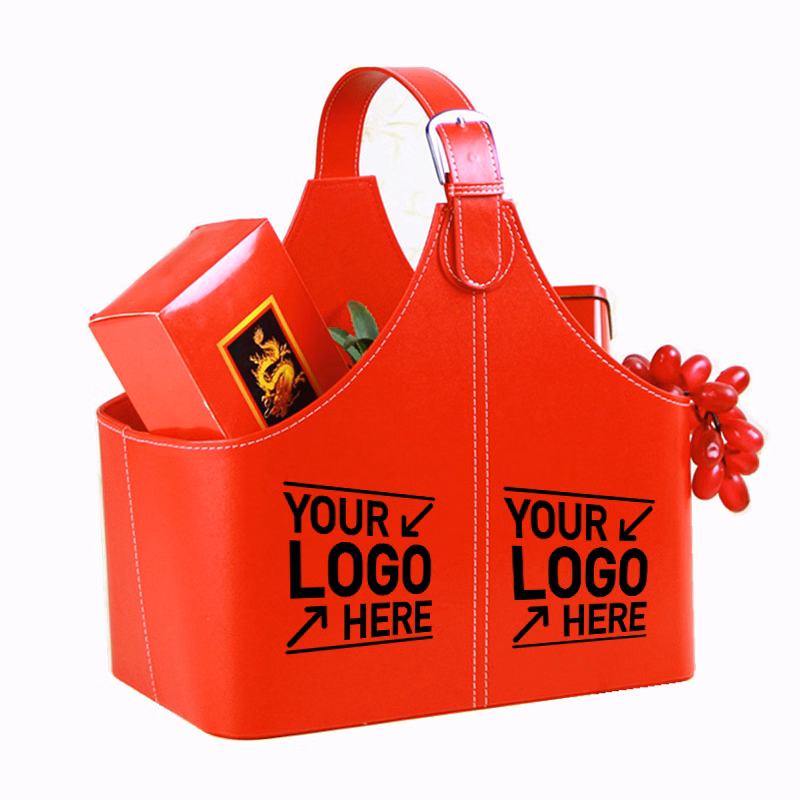 Pu Leather Hotel Basket Gift Basket