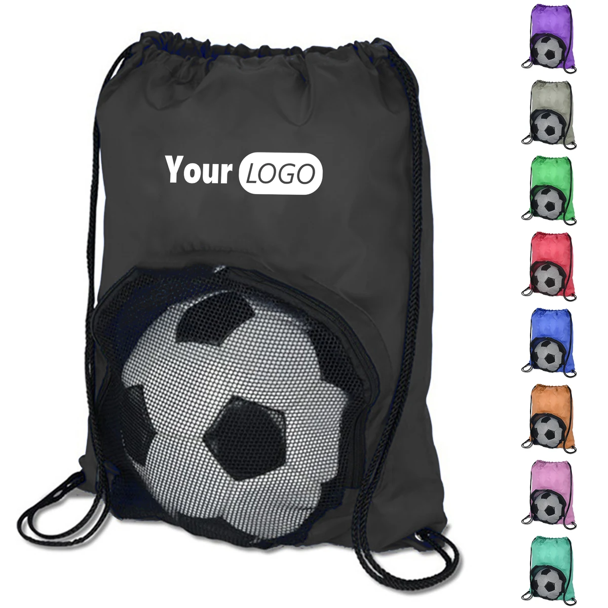 Polyester Large Capacity Double Shoulder Drawstring Bag 1