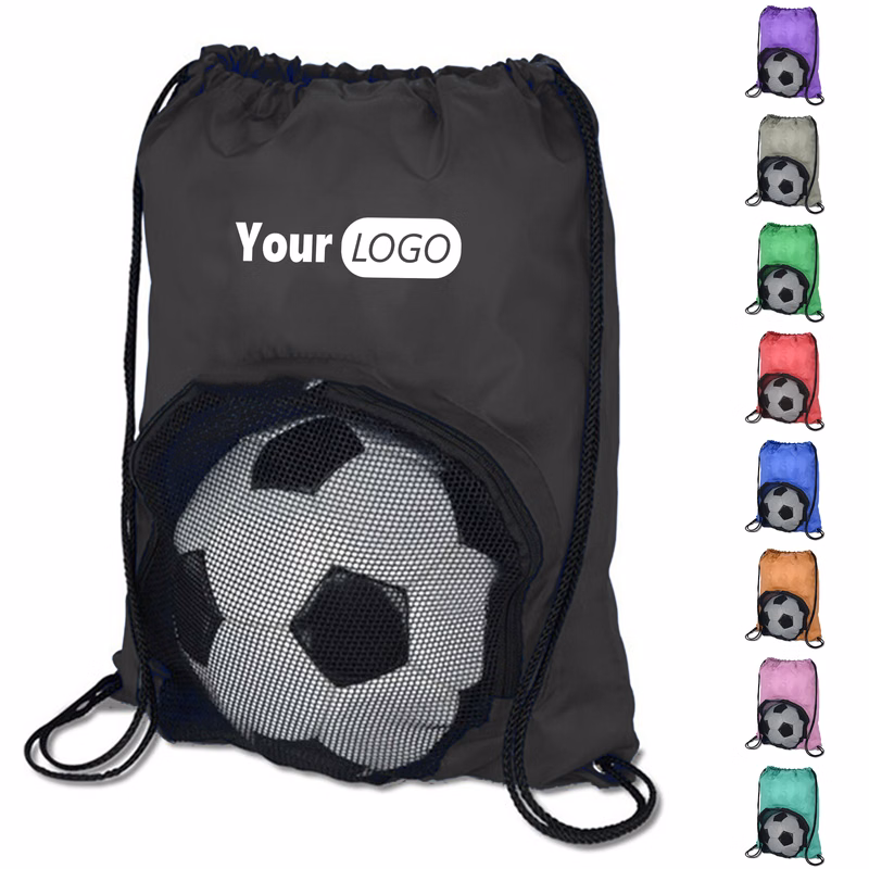 Polyester Large Capacity Double Shoulder Drawstring Bag
