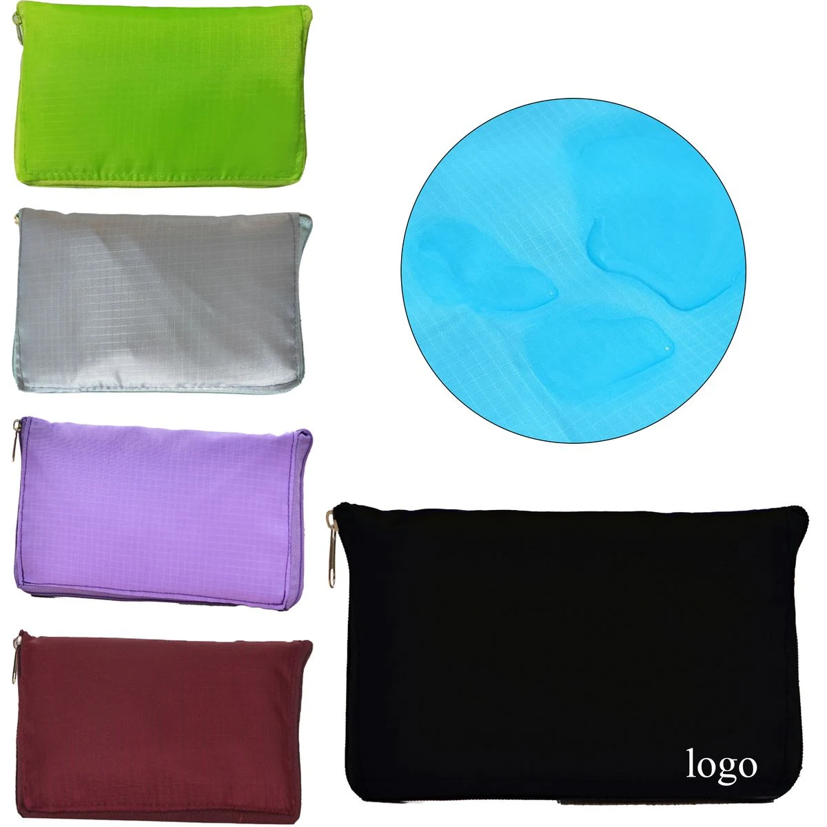 Water Resistant Rip?Stop Polyester Pouch Tote Bag 1