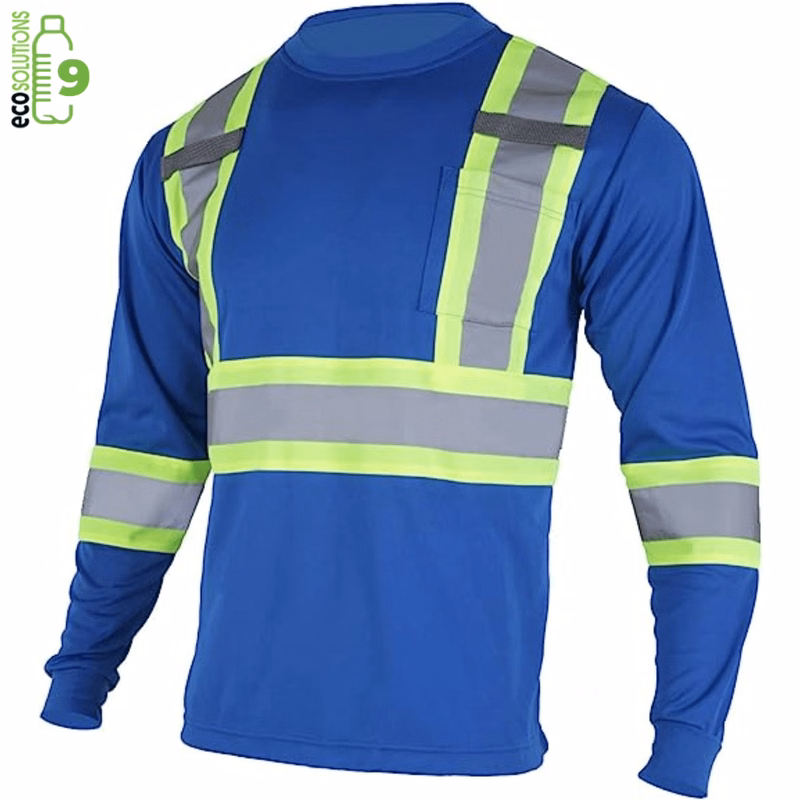 Recycled Class 3 Dual Mic Tab Reflective Safety T-Shirt With Pocket