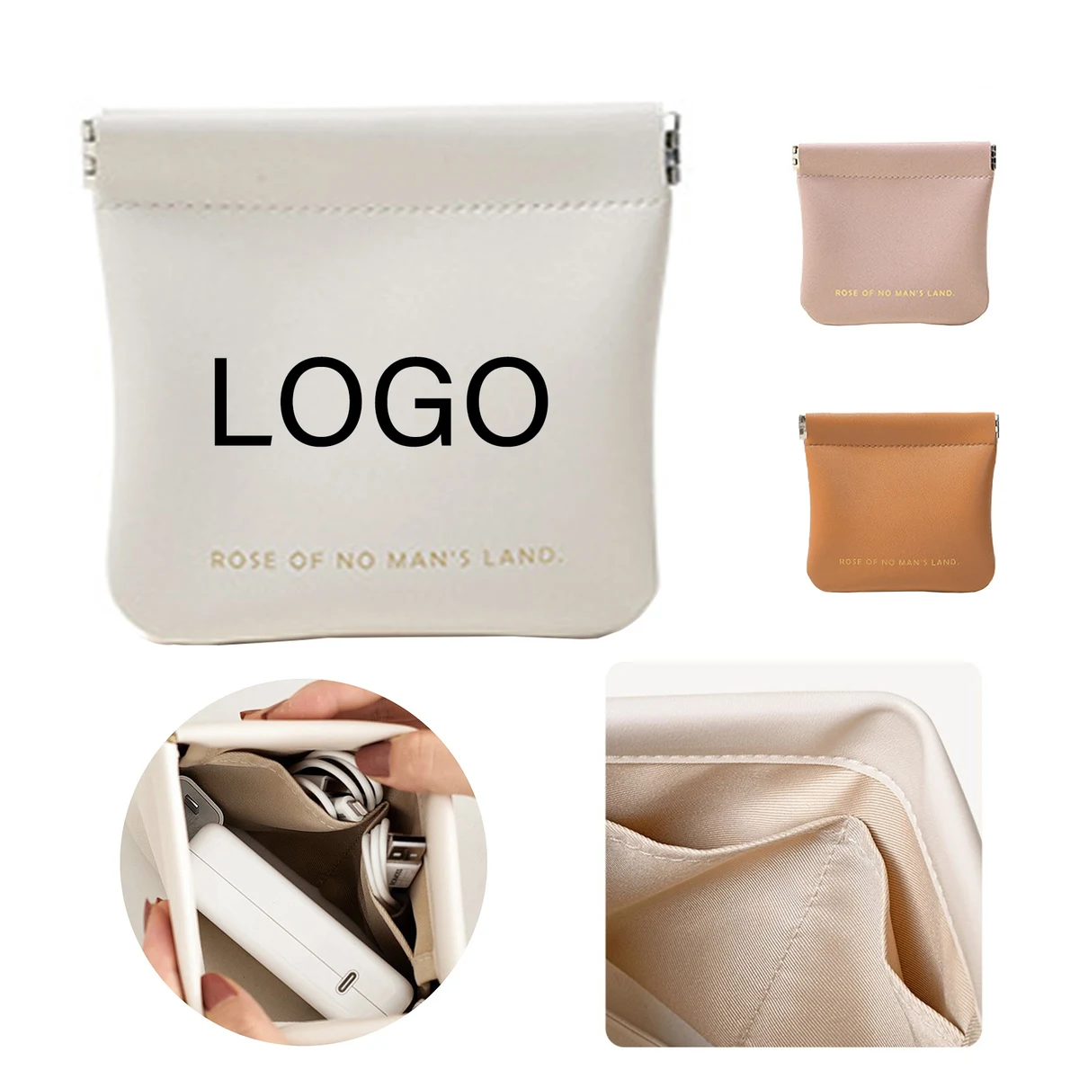 Square PU Leather Shrapnel Bag 1