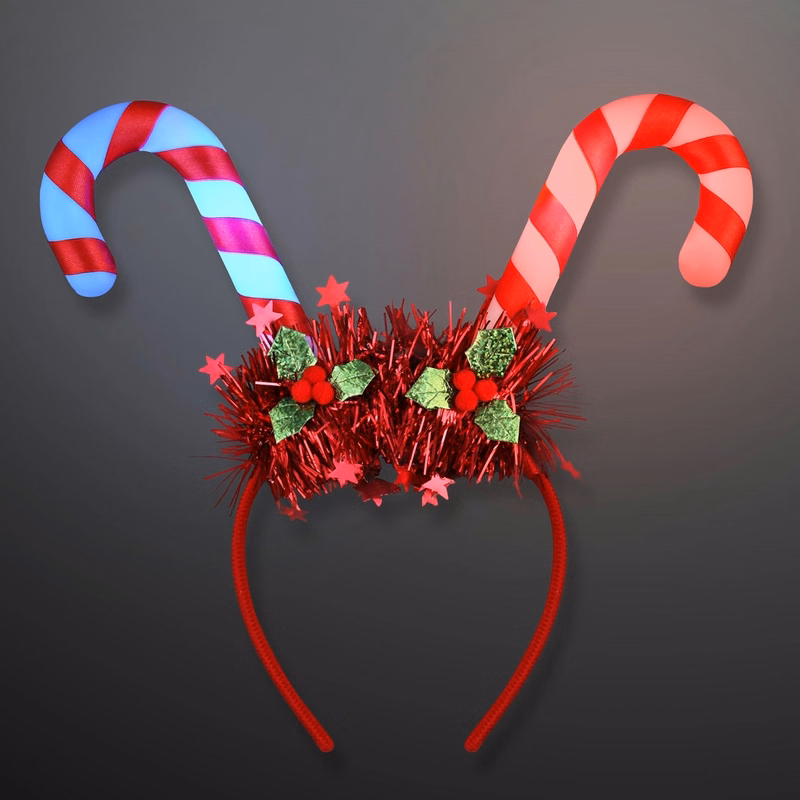 Blinky Candy Cane Headband