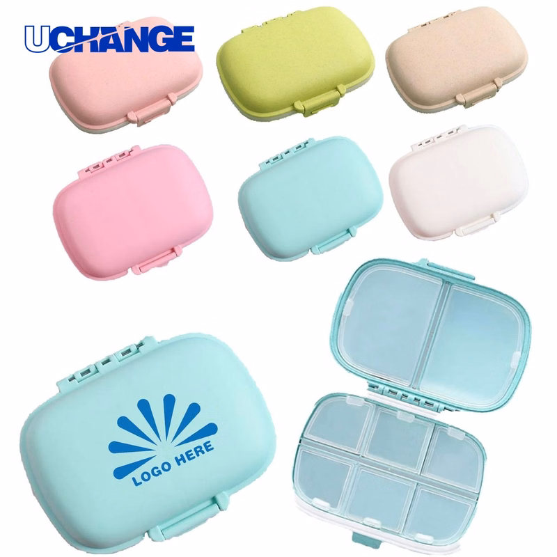 Oval Two-Layer Pill Box Organizer for Travel