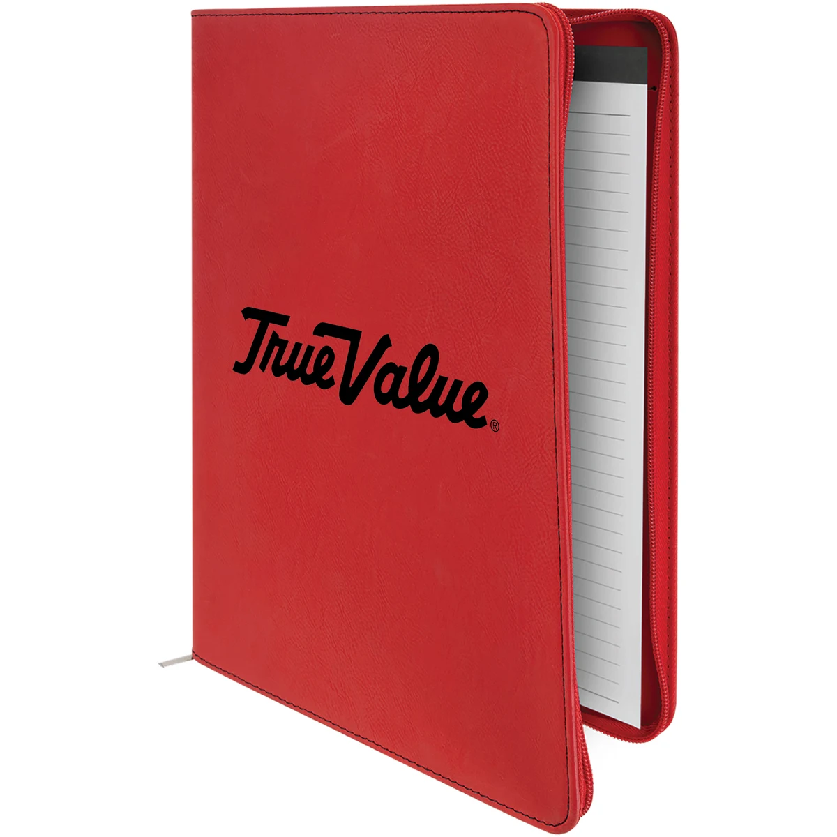9" x 12" Leatherette Red Portfolio with Zipper 1