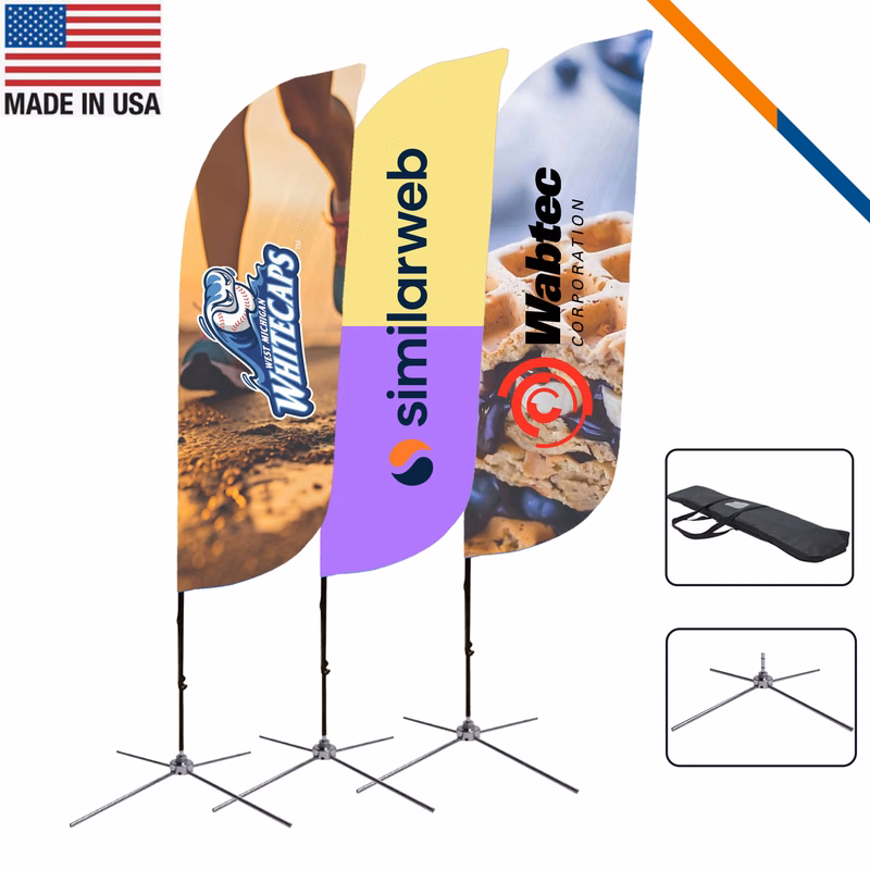 9' Mebb Double-Sided Feather Flag