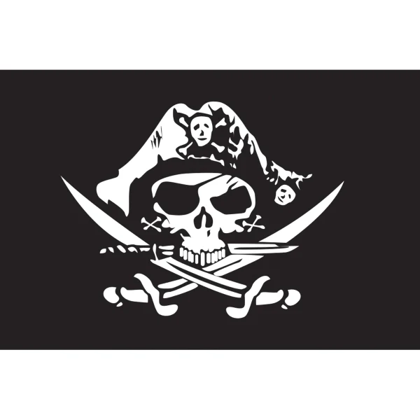 Pirate Hat Motorcycle Flag 1