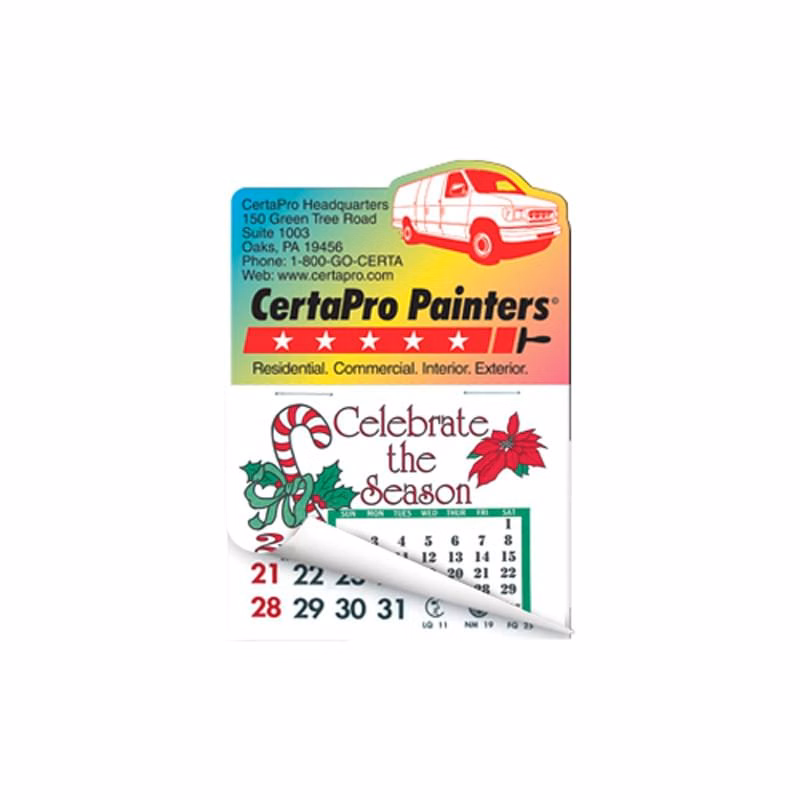 Delivery Van Shape Calendar Pad Magnets W/Tear Away Calendar