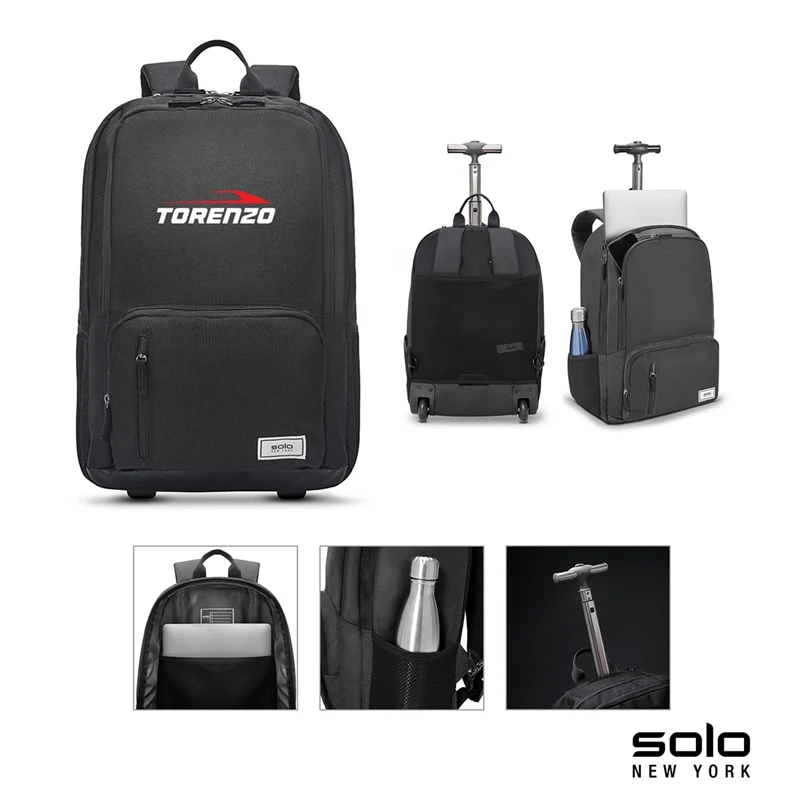 Solo New York Bleecker Recycled Rolling Backpack 1
