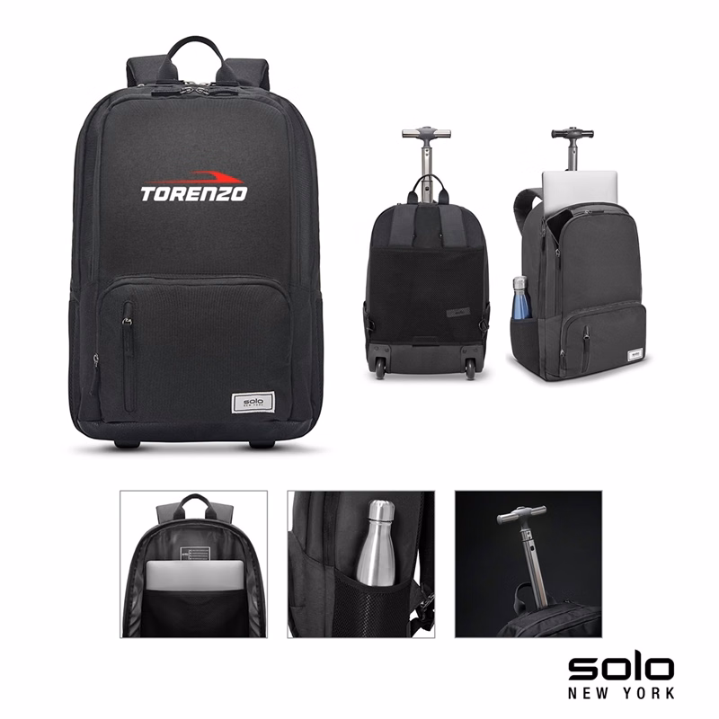 Solo New York Bleecker Recycled Rolling Backpack