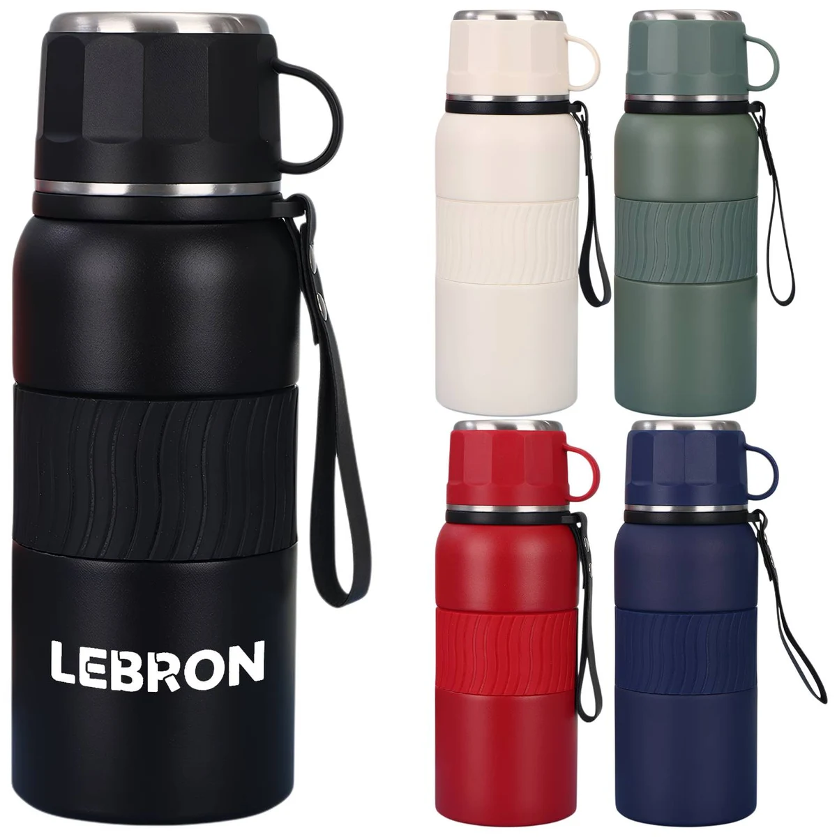 20 oz Stainless Steel Insulated Flask with Cup Lid 1