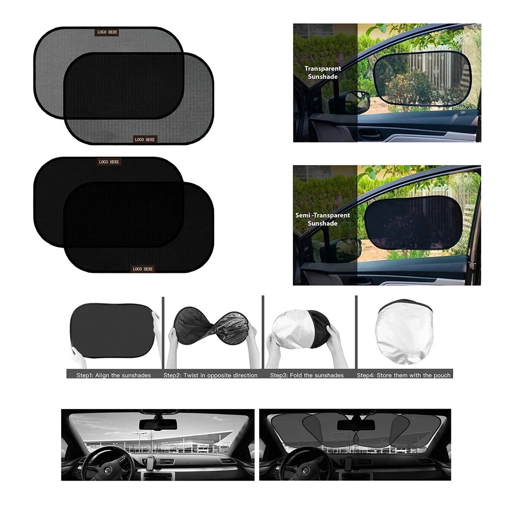 Static Side Automotive Window Sunshades 2 Pack 1