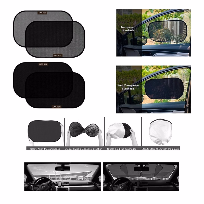 Static Side Automotive Window Sunshades 2 Pack