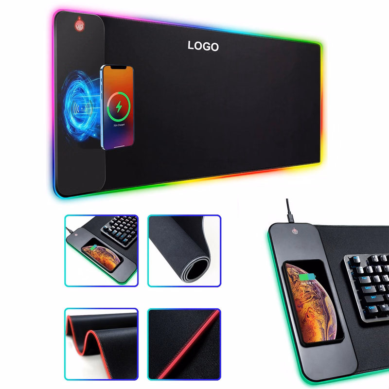Rubber Mouse Pad W/ Wireless Charging