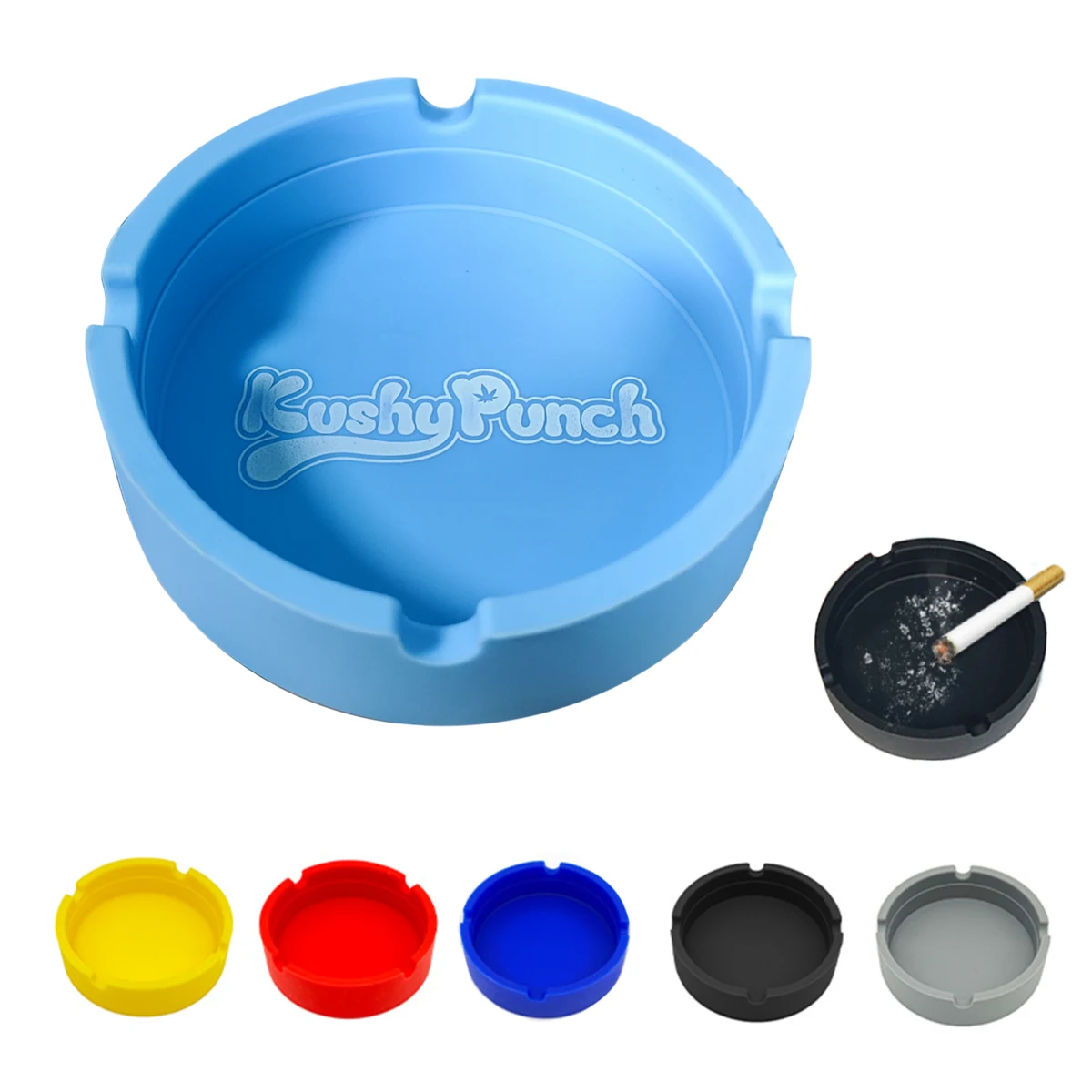 Portable Silicone Round Ashtray 1