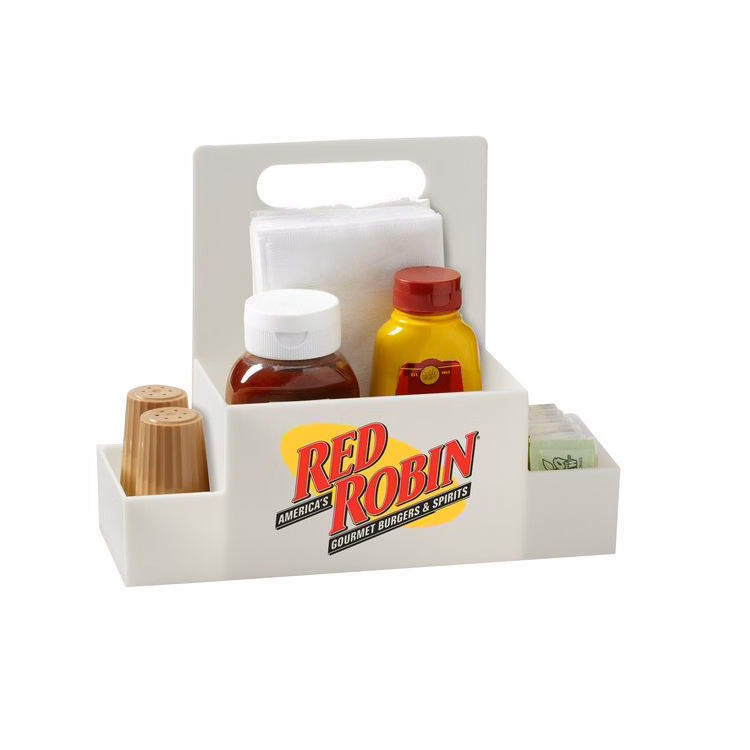 3 Compartment Plastic Condiment Caddy
