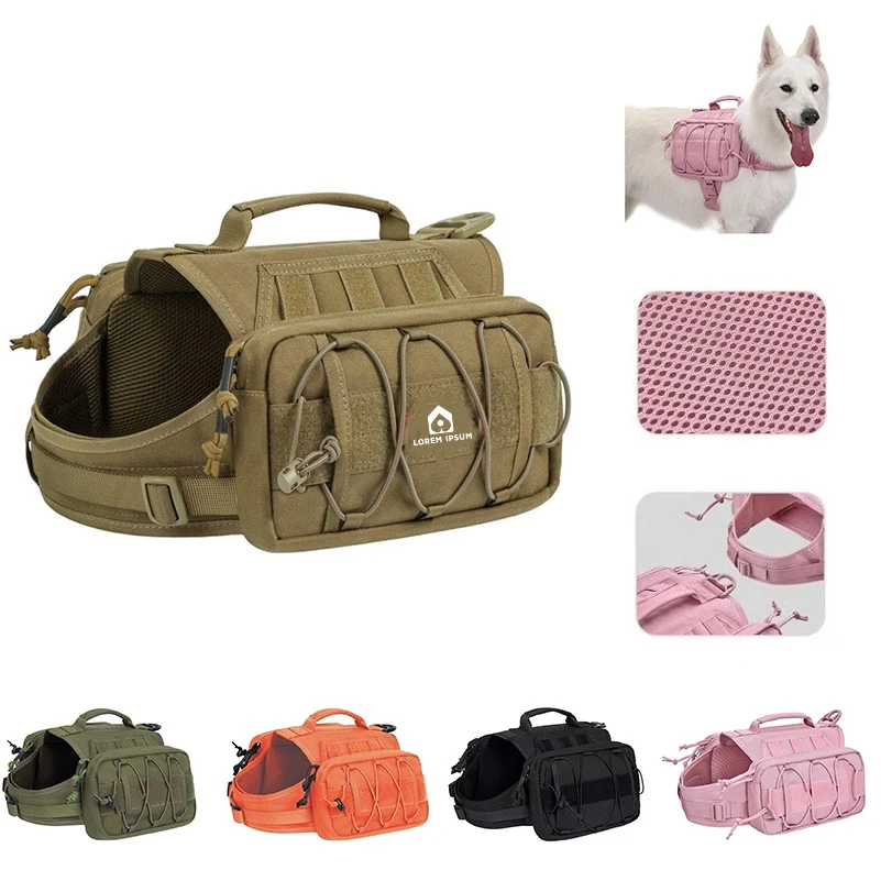 Tactical Pet Backpack with Side Pockets 1