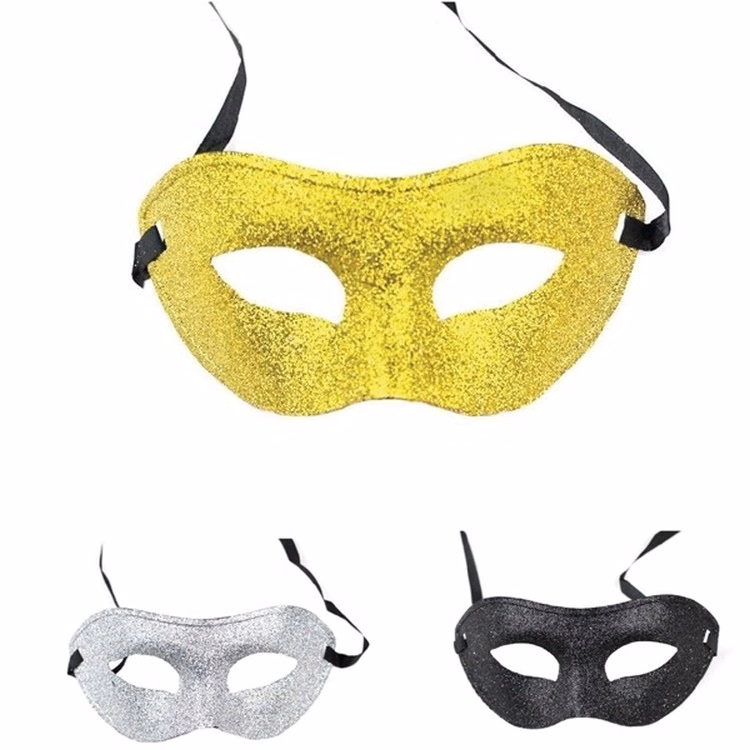 Halloween Costume Party Golden Shining Masks