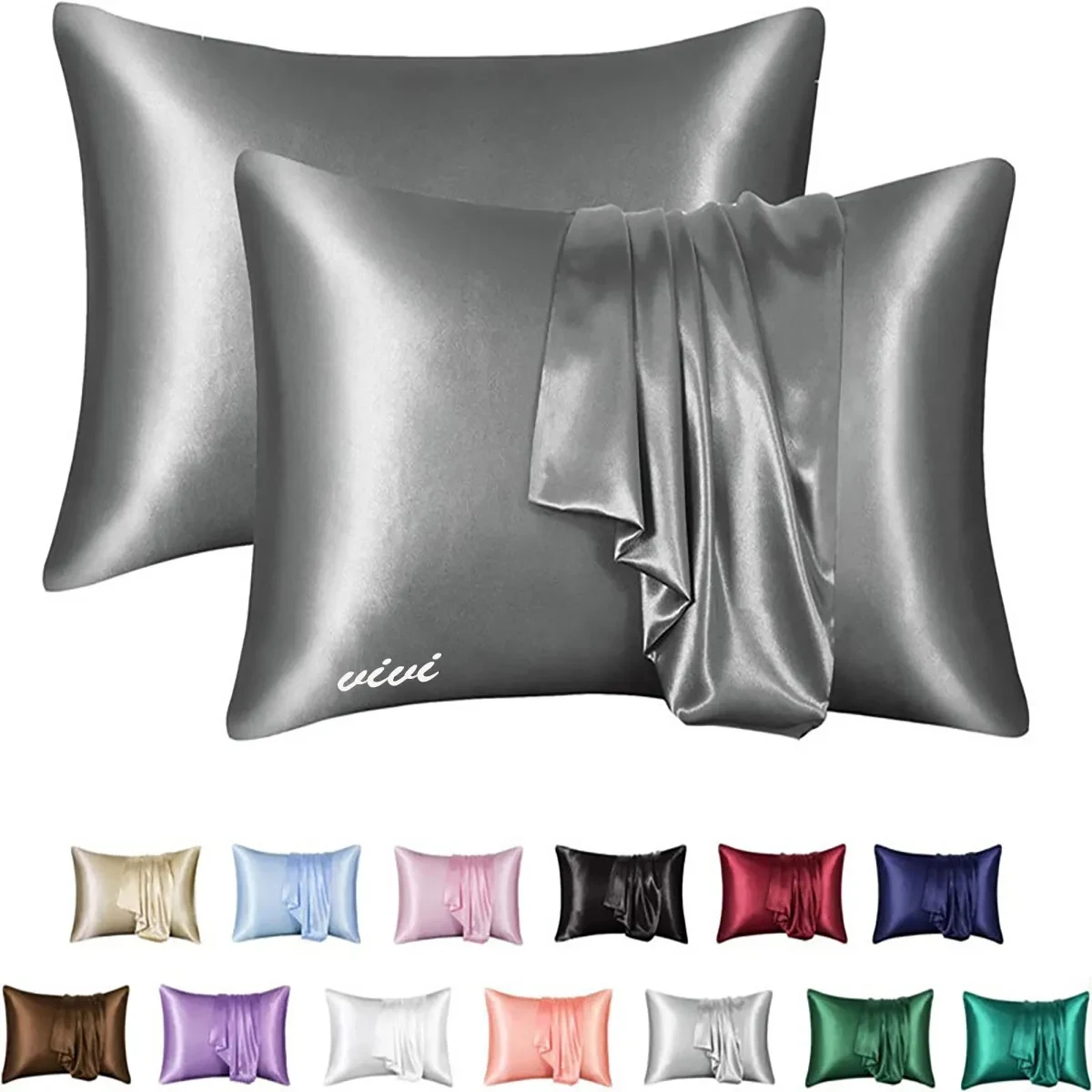 Standard Size Satin Pillow Cases 20x26-inches 1