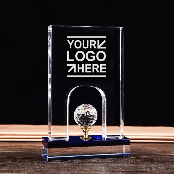 Engraved trophy Golf Crystal Award