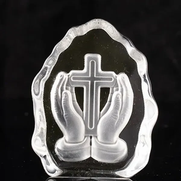 Crystal Cross Iceberg Paperweight 1
