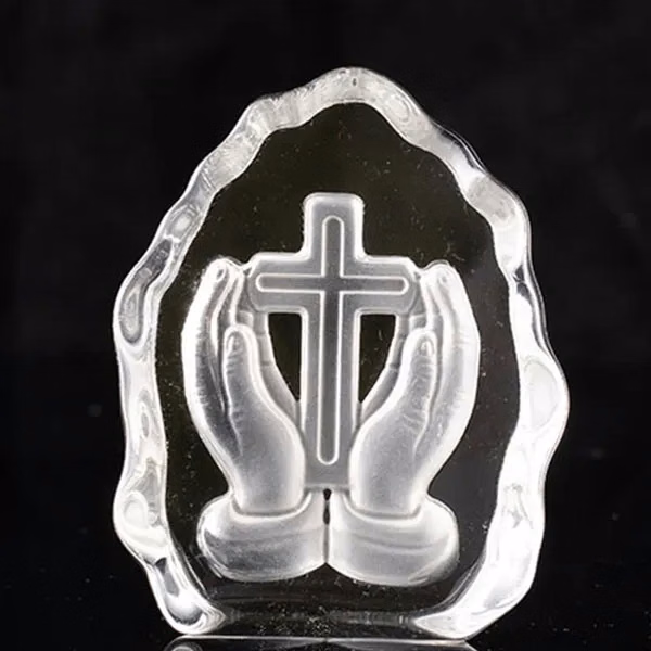 Crystal Cross Iceberg Paperweight